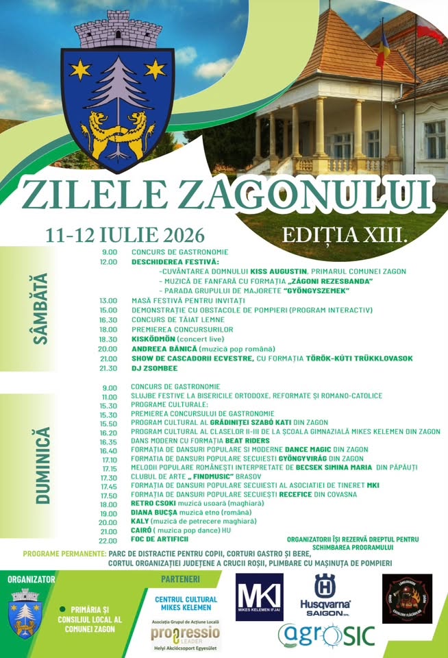 Împreună pentru comunitate: GAL Progressio la Zilele Zagonului / Együtt a közösségért: a GAL Progressio a Zágoni Napokon 1 roman plakat